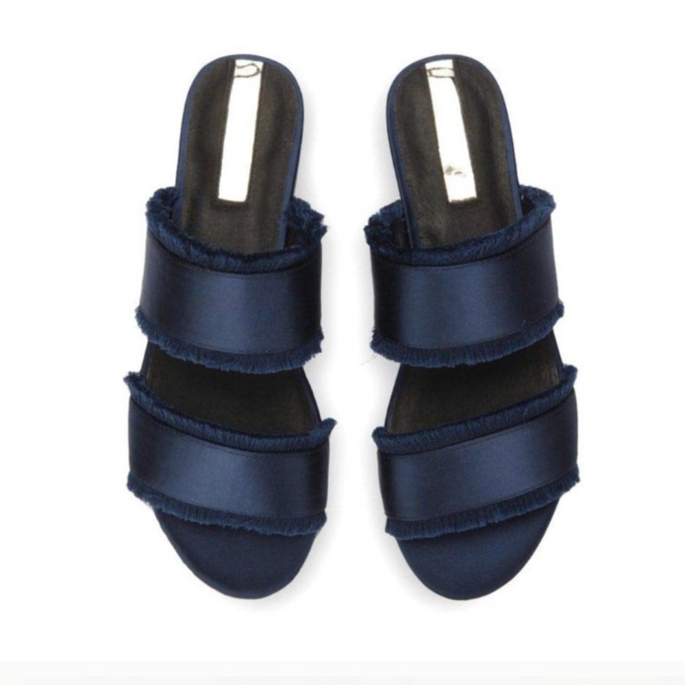 Kenneth Cole Viola Satin 2 Strap Slip On Sandals